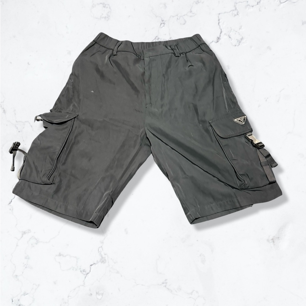 Prada Dark Gray Cargo Shorts for Men